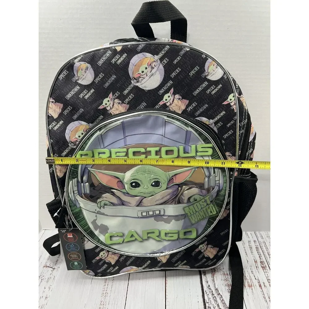 Star Wars Mandalorian Baby Yoda Reflective‎ Backpack Laptop 17